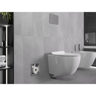 Dávkovač toaletního papíru Mexen X-Wall-B, nerezová ocel - 1915