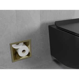 Mexen X-Wall-B magazynek na papier toaletowy, złoty szczotkowany - 1955