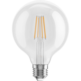 LED žárovka Mexen Vintis E27, G95, 6W, teplá - 2700K, 720 lm, čirá - L157-E27-0627-00