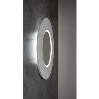 LUMIRO STRIP kulaté zrcadlo s LED osvětlením v rámu ø 75cm, bílá mat