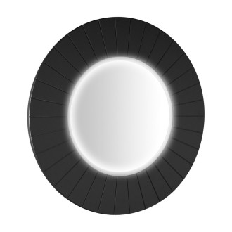 LUMIRO STRIP kulaté zrcadlo s LED osvětlením v rámu ø 75cm, carina