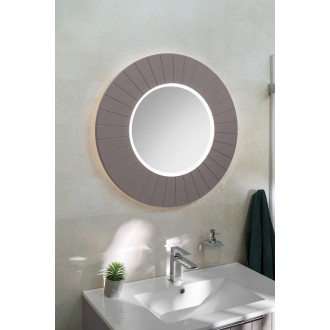 LUMIRO STRIP kulaté zrcadlo s LED osvětlením v rámu ø 75cm, agila