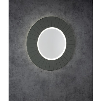 LUMIRO STRIP kulaté zrcadlo s LED osvětlením v rámu ø 75cm, verde