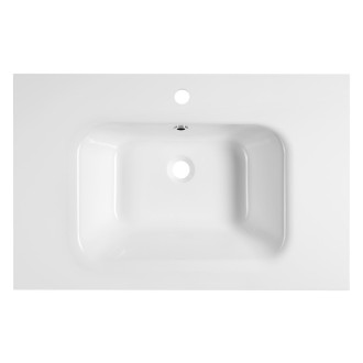 ARECA umyvadlo, litý mramor, 81x51,5cm, bílá