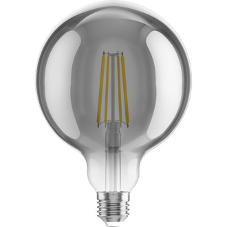 LED žárovka Mexen Vintis E27, G125, 8W, teplá - 2700K, 680 lm, kouřová - L158-E27-0827-70