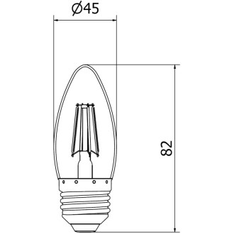 Mexen Vintis żarówka filament LED E27, C35, 6W, Ciepła - 2700K, 720 lm, clear - L154-E27-0627-00