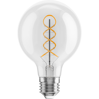 Mexen Vintis żarówka filament spirala LED E27, G80, 8W, Ciepła - 2700K, 750 lm, clear - L165-E27-0827-00