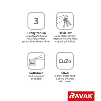 Ravak TD F 014.20 Umyvadlová stojánková bez výpusti, black X070150