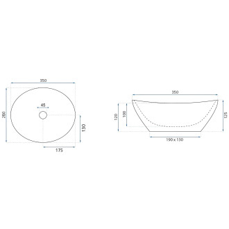 Rea Umyvadlo na desku REA SOFIA Mini Kashmir REA-U9238