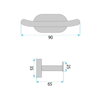 Rea Koupelnový věšák Til 105 Brush Gold REA-88025