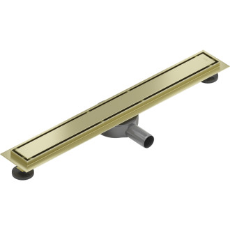 Mexen Flat 360° M13 odpływ liniowy obrotowy 2w1 70 cm, złoty szczotkowany - 1A10070-40