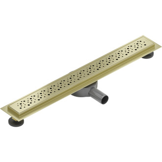 Mexen Flat 360° otočný lineární odtok M12 50 cm, kartáčované zlato - 1A21050-40