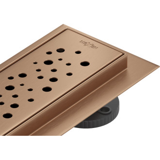 Mexen Flat M12 lineární žlab 50 cm, kartáčovaná měď - 1C21050-15