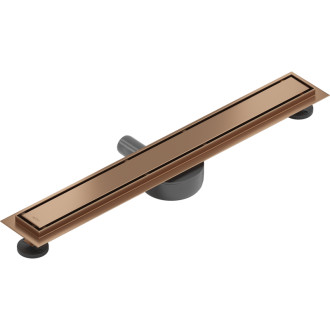 Mexen Flat 360° otočný lineární odtok M13 2v1 50 cm, kartáčovaná měď - 1C10050-40