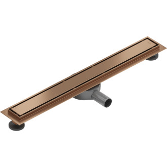 Mexen Flat 360° otočný lineární odtok M13 2v1 60 cm, kartáčovaná měď - 1C10060-40