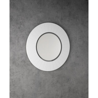LUMIRO STRIP kulaté zrcadlo s LED osvětlením v rámu ø 90cm, bílá mat
