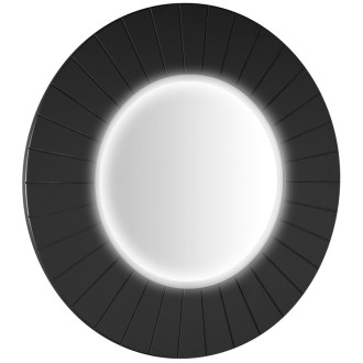 LUMIRO STRIP kulaté zrcadlo s LED osvětlením v rámu ø 90cm, carina