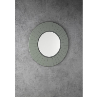 LUMIRO STRIP kulaté zrcadlo s LED osvětlením v rámu ø 90cm, verde