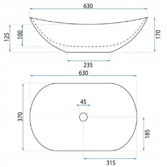 Umyvadlo na desku Basaro Westa