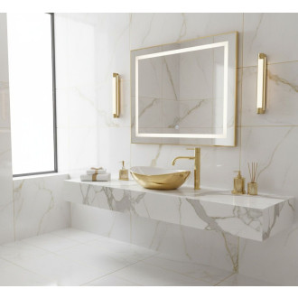 Umyvadlo na desku Basaro Sofia - Bílozlaté