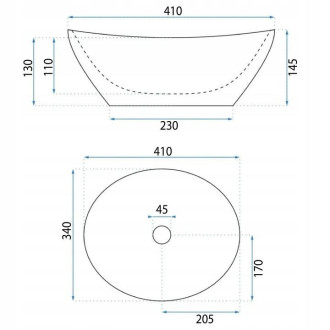 Umyvadlo na desku Basaro Hera