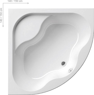 Ravak Vana GENTIANA 140x140 snowwhite CF01000000