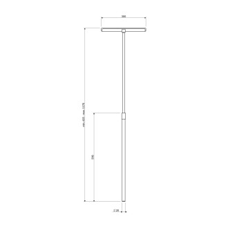UNI ściągaczka do wody z rączką teleskopową, miedź połysk