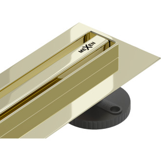 Mexen Flat 360° Slim lineární otočný odtok 50 cm, zlatý - 1541050