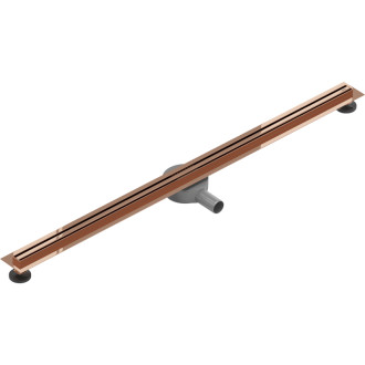 Mexen Flat 360° Slim odpływ liniowy obrotowy 140 cm, różowe złoto - 1641140