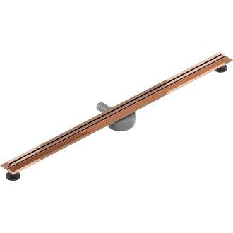 Mexen Flat 360° Slim odpływ liniowy obrotowy 150 cm, różowe złoto - 1641150