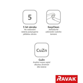 Ravak SN 041.00/100 Umyvadlová nástěnná 100 mm X070007