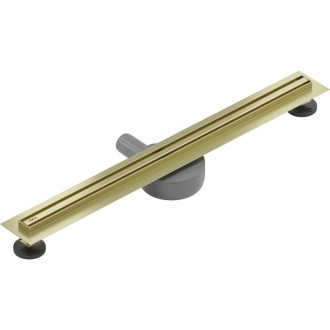Mexen Flat 360° Slim odpływ liniowy obrotowy 50 cm, złoty szczotkowany - 1A41050