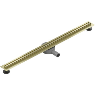 Mexen Flat 360° Slim odpływ liniowy obrotowy 80 cm, złoty szczotkowany - 1A41080