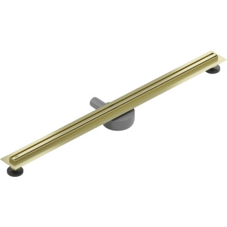 Mexen Flat 360° Slim odpływ liniowy obrotowy 100 cm, złoty szczotkowany - 1A41100