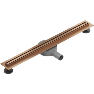 Mexen Flat 360° Slim odpływ liniowy obrotowy 50 cm, miedź szczotkowana - 1C41050