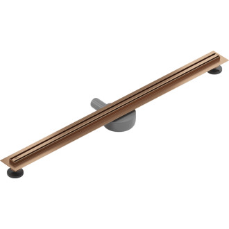 Mexen Flat 360° Slim odpływ liniowy obrotowy 80 cm, miedź szczotkowana - 1C41080