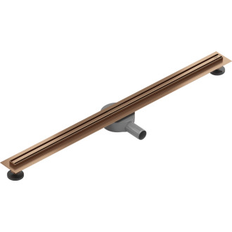 Mexen Flat 360° Slim odpływ liniowy obrotowy 90 cm, miedź szczotkowana - 1C41090