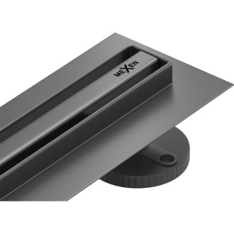 Mexen Flat 360° Slim lineární otočný odtok 90 cm, kartáčovaná barva pistole gray - 1E41090