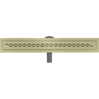 Mexen Flat 360° otočný lineární odtok M18 60 cm, kartáčované zlato - 1A23060-40