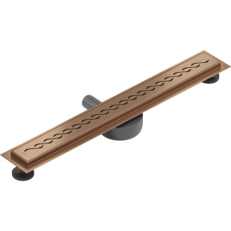 Mexen Flat 360° M18 odpływ liniowy obrotowy 50 cm, miedź szczotkowana - 1C23050-40