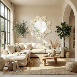 Nástěnné zrcadlo BOHO 53cm HOM-03004