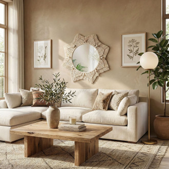 Nástěnné zrcadlo BOHO 53cm HOM-03004