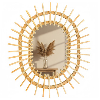 Nástěnné zrcadlo Boho 57CM QDJ5749