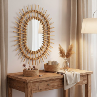 Nástěnné zrcadlo Boho 57CM QDJ5749