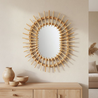 Nástěnné zrcadlo Boho 57CM QDJ5749