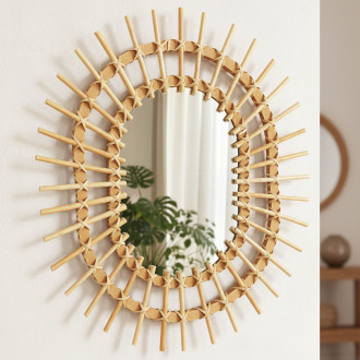 Nástěnné zrcadlo Boho 57CM QDJ5749