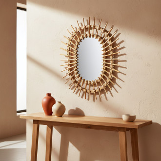 Nástěnné zrcadlo Boho 57CM QDJ5749