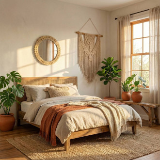 Nástěnné zrcadlo Boho 36CM KLNA-MR01