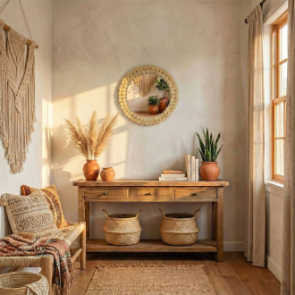 Nástěnné zrcadlo Boho 36CM KLNA-MR01