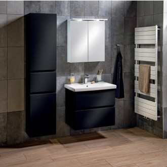 ALTAIR vysoká skříňka s košem 40x184x31cm, černá mat, levá